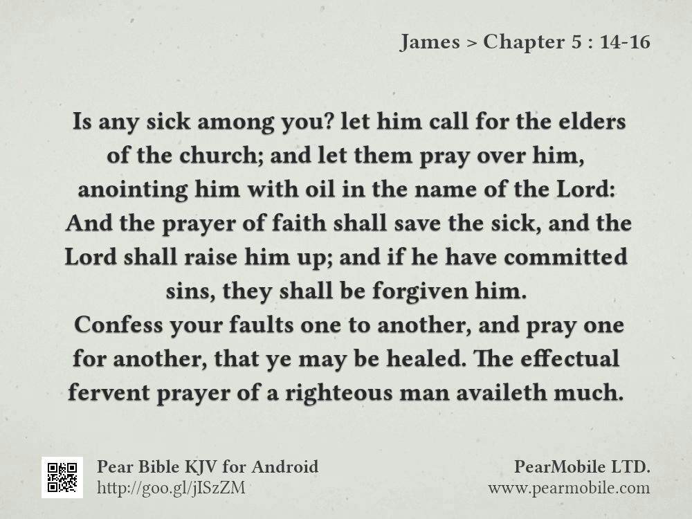 James, Chapter 5:14-16